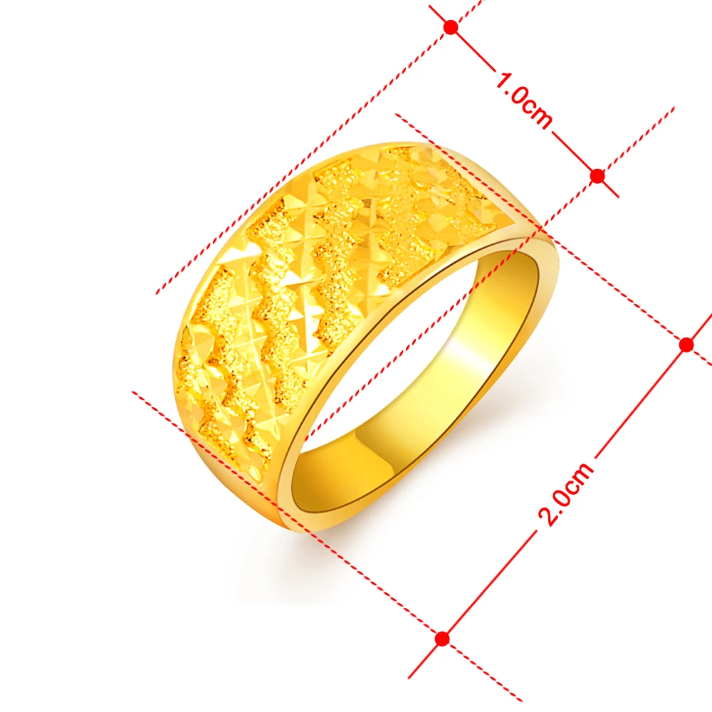 Высокое качество 24K позолоченные мужские кольца перстни винтажные гравировка из