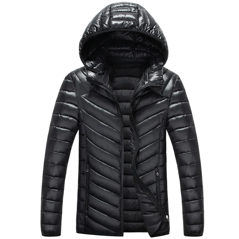 Free Delivery 2017 New Winter Men Cotton Hooded Clothes Outwear Warm Ultra Light Thin Parkas Coats Plus Size jacket | Мужская одежда