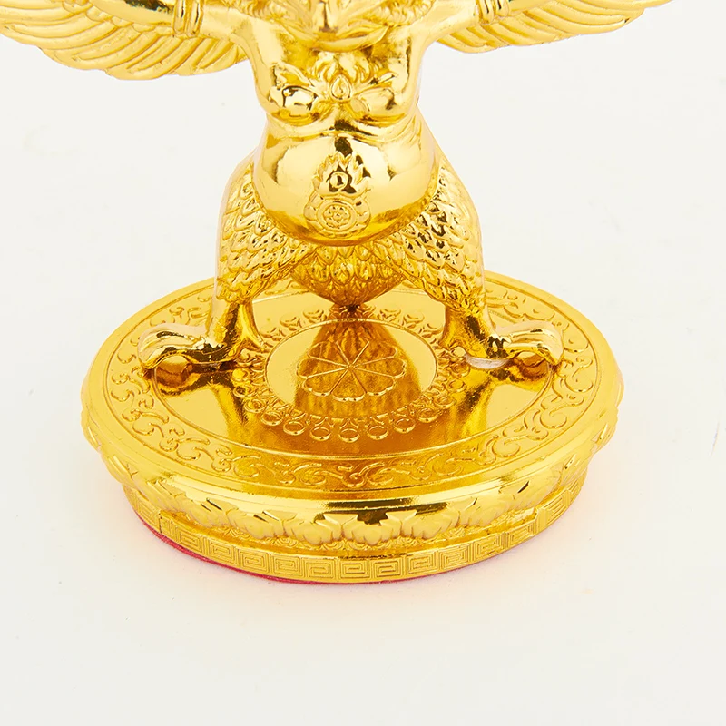 Буддийский сплав металла золочение золота Fengshui поставщиков Lucky Roc Garuda большой золотой Крылатый Пэн птица характер