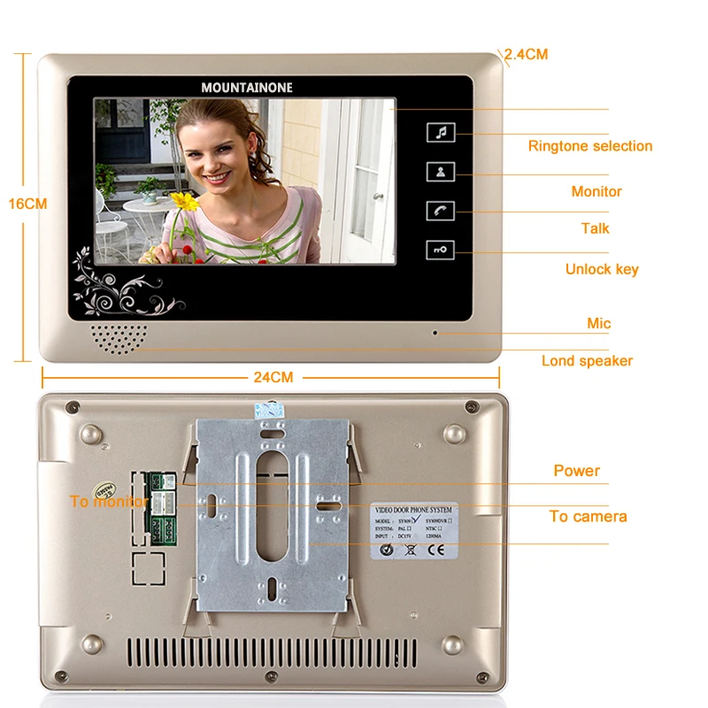 SmartYIBA проводной 7 "видео домофон система 5 RFID клавиатуры кодовый номер дверной
