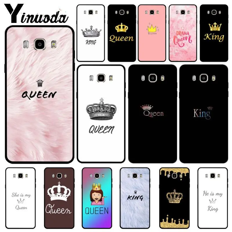 Силиконовый чехол Yinuoda queen and king для Samsung Galaxy j7 prime j8 j2 j4plus j6plus 2018|Чехлы-накладки| |