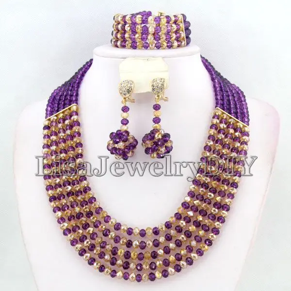 Набор ювелирных изделий ручной работы из кристаллов для женщин ожерелья