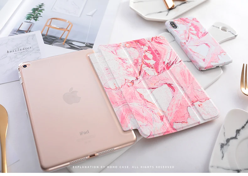 Магнитный флип чехол с красным мрамором для iPad Pro 9 7 Air 10 5 11 2 12 Mini 3 4 2019 планшета 2017