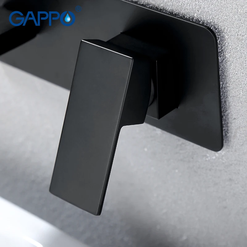 GAPPO черный настенный смеситель для раковины ванной комнаты смесители