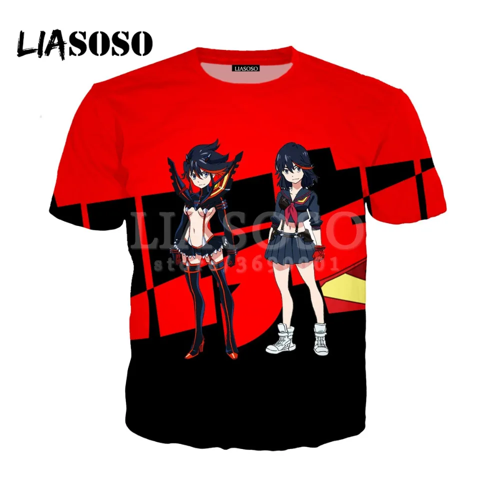 Футболка с 3D принтом для женщин и мужчин японское аниме косплей Kill La Ryuko летняя