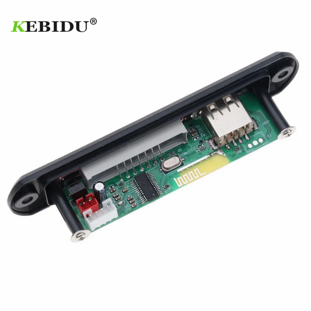 Bluetooth MP3 плеер KEBIDU 5 в 12 В Плата декодера FM радио TF USB 3 мм WMA AUX аудиоприемник