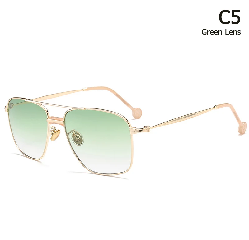 C5 Gradient Green JackJad, новинка, модные, квадратные, авиационный стиль, солнцезащитные очки для мужчин и женщин, крутой оттенок, океанские линзы, фирменный дизайн, солнцезащитные очки Oculos De Sol 17038 - Цвет линз: C5 Gradient Green