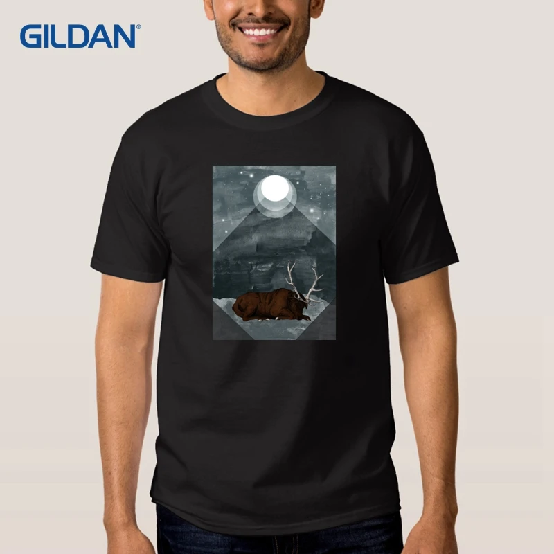 Графических тройников 2018 где можно получить футболки лесной Лось мужские