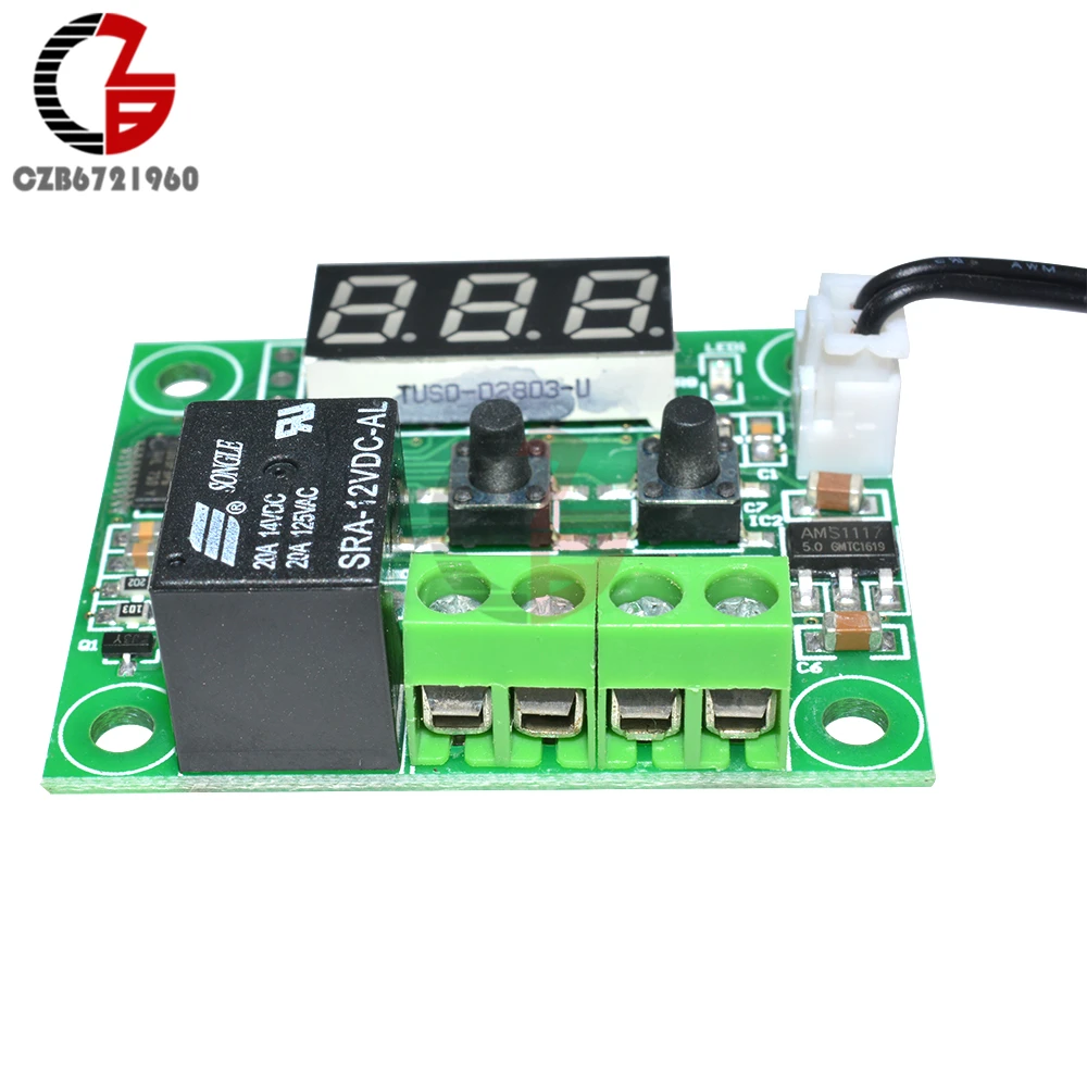 12V W1209 светодиодный цифровой термостат Температура Управление Термометр