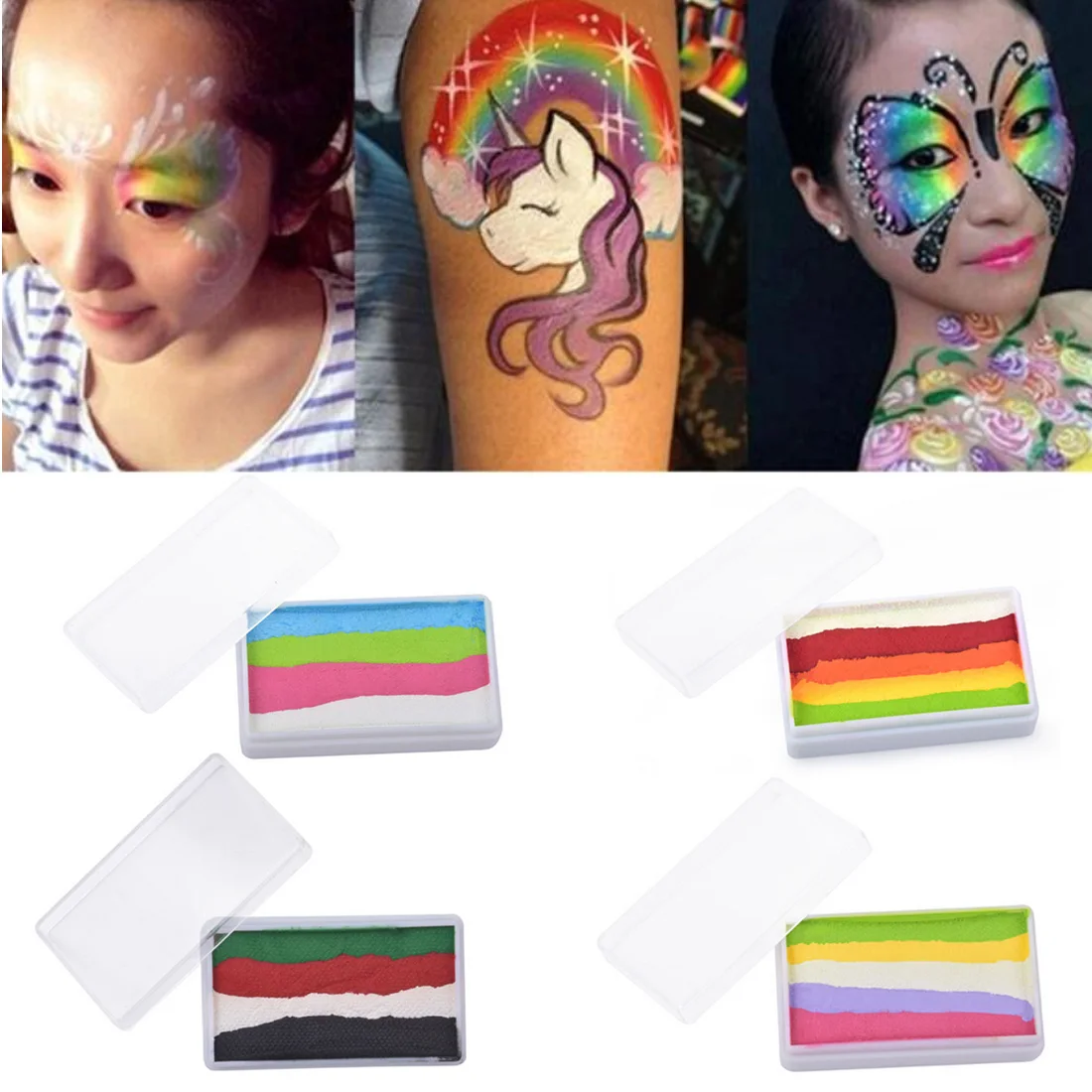 30 г/компл. разноцветная серия боди-арт для Хэллоуина неоновая УФ-краска лица с