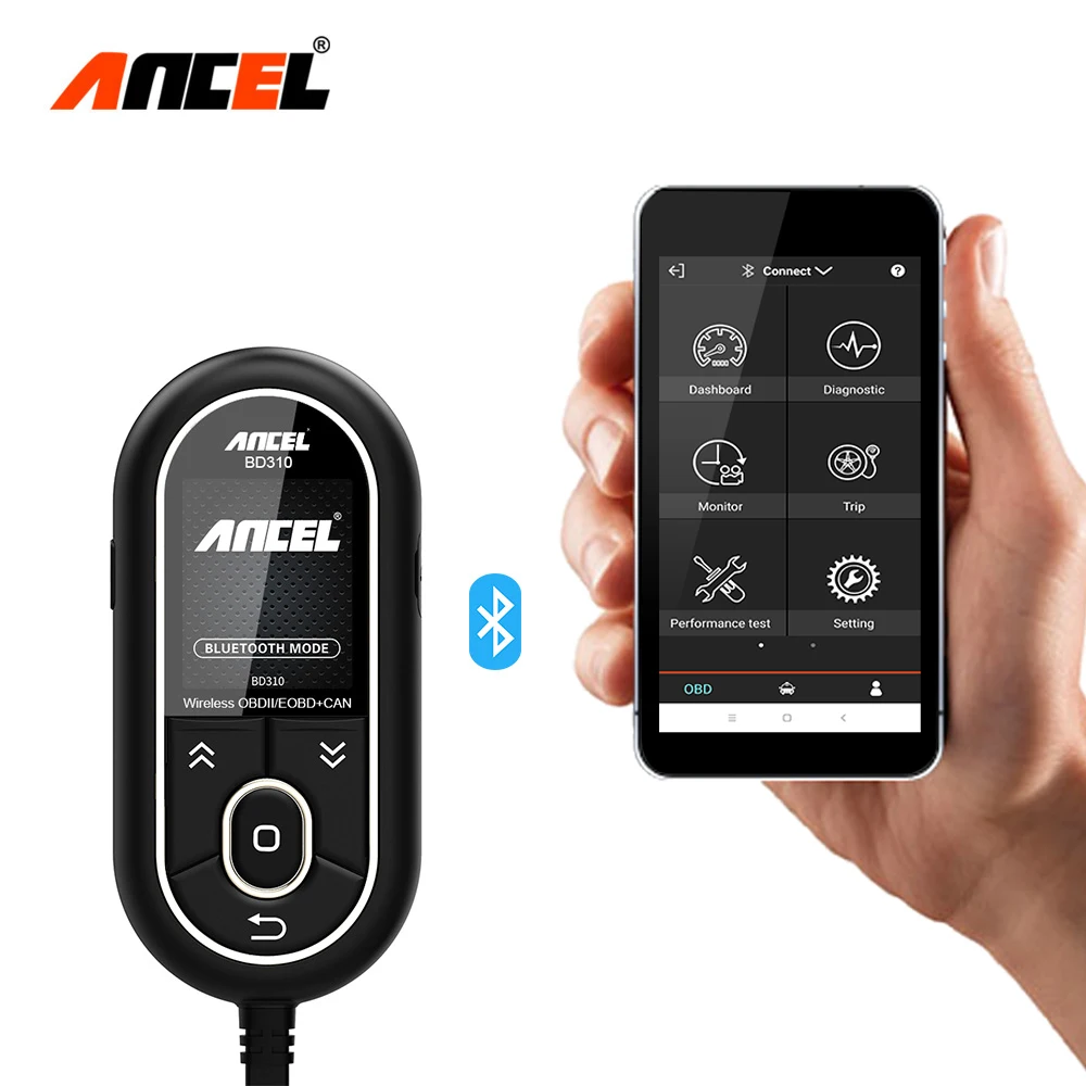 ANCEL BD310 OBD2 сканер Bluetooth Автомобильный 3 в 1 цифровой спидометр автомобиль на доске