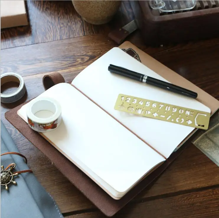 

Dilosbu Traveler's Notebook Kraft Refill Inner Core Page inside paper Loose Leaf binder filler planners notepad office supplies