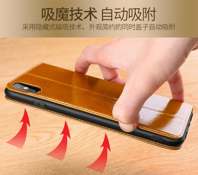 Чехол CYBORIS из натуральной кожи для iPhone 6/6s 7/8X6/6s Plus 7/8 роскошный винтажный откидной