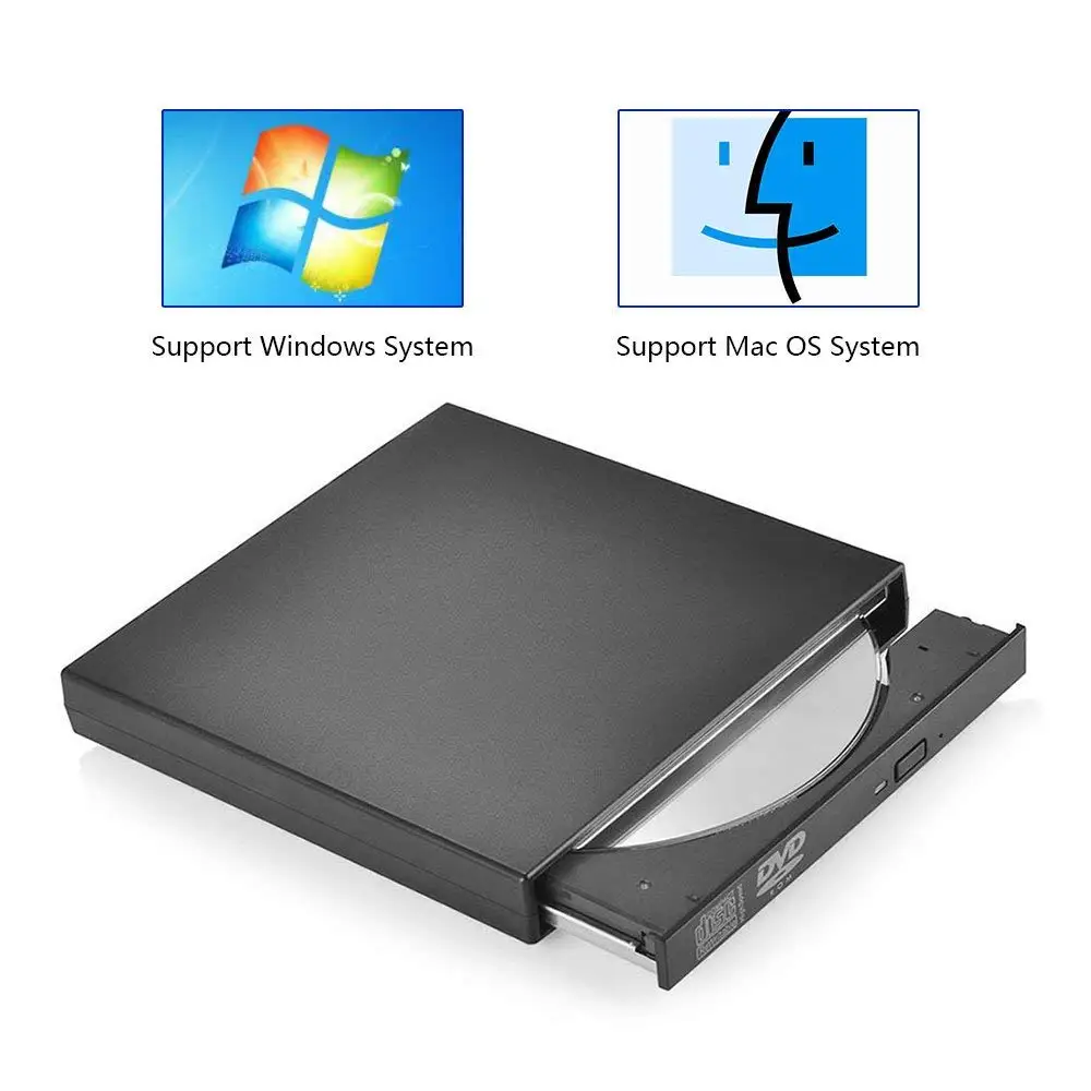 Внешний оптический привод USB 2 0 DVD/CD плеер DVD-Rom для Mac Windows xp 7 8 10 ультра ноутбук ПК
