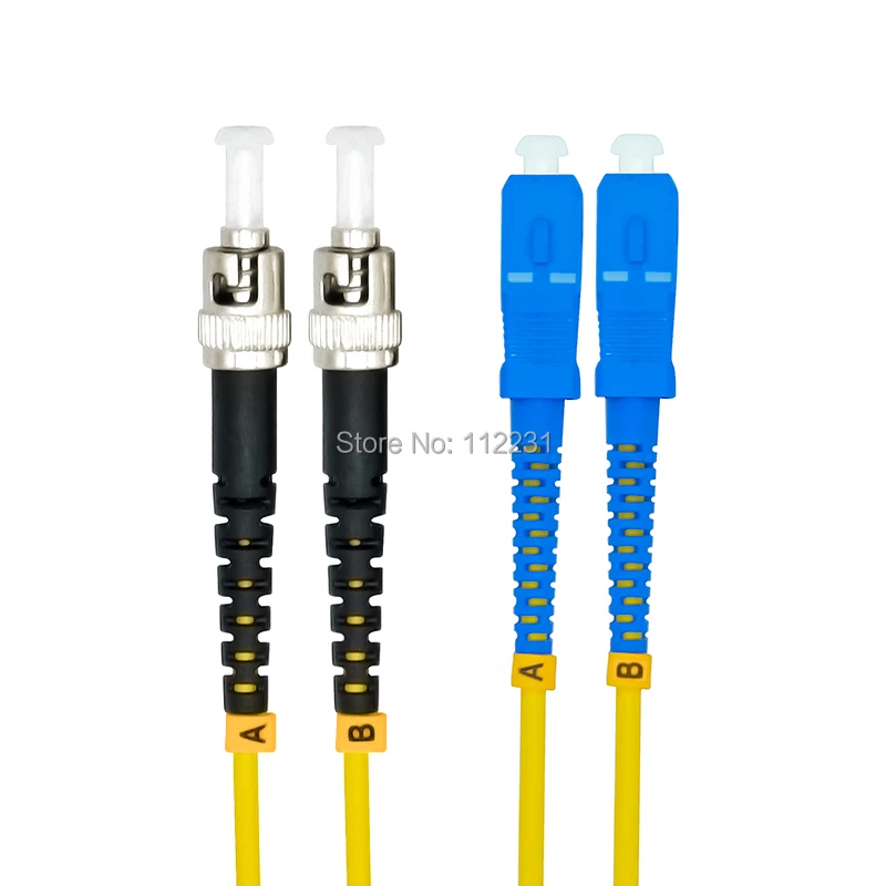 

50Meters SC to ST Singlemode Duplex Optical Fiber Patch Cord Cable,SC/PC-ST/PC,3.0mm,9/125 SC-ST 50M