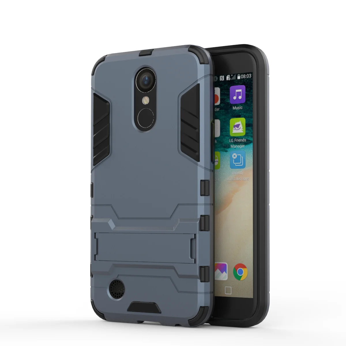 For LG LV3 LV5 Case Luxury Iron Man Hybrid Silicone TPU Shockproof Cover Hard Kickstand Mobile Cell Phone Protective Shell Bag |