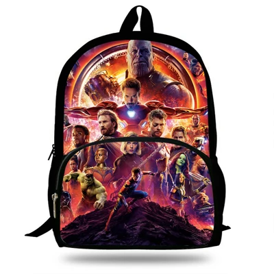 16 дюймов Mochila Marvel Мстители школьные сумки для мальчиков крутые Мстители рюкзак для подростков рюкзак для девочек Дорожная сумка для детей - Цвет: 7D752