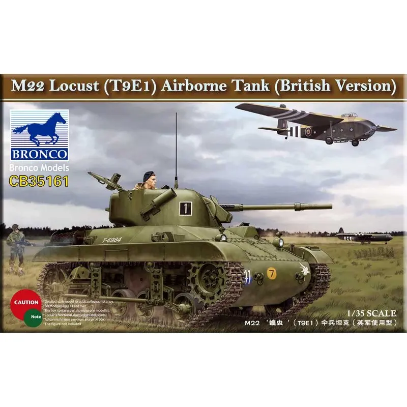 BRONCO CB35161 1/35 M22 Locust(T9E1) воздушно-десантный танк(британская версия)-масштабный модельный комплект