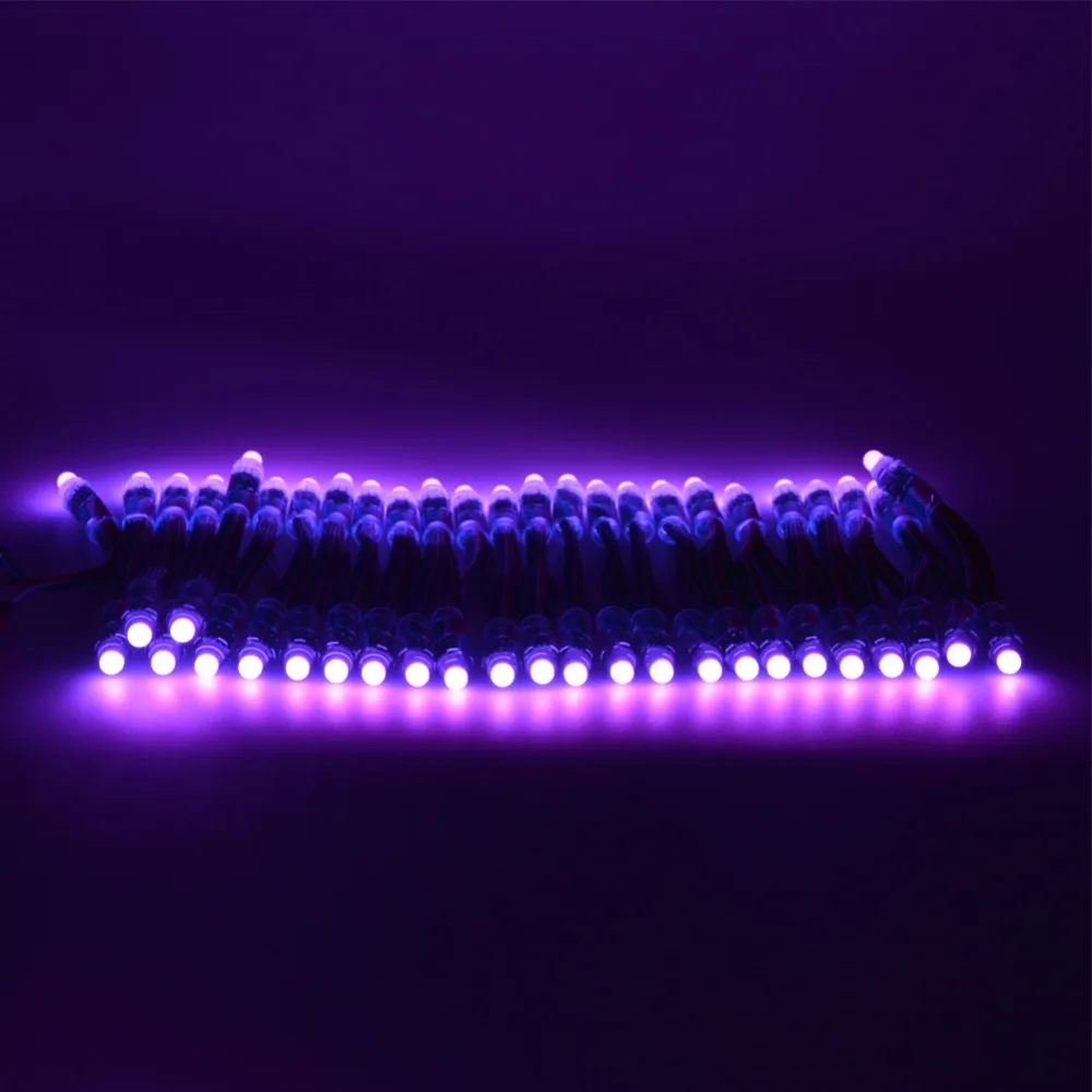 50 шт. DC 5 V/12 V 12 мм F8 светодиодный пиксельный rgb модуль света IP68 Водонепроницаемая светодиодная лента RGB