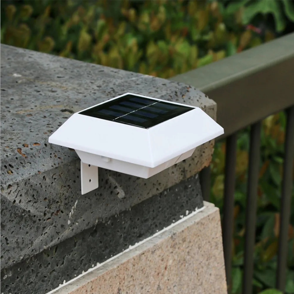Новая версия 4 LED наружный квадратный светодиодный настенный Солнечный свет IP45