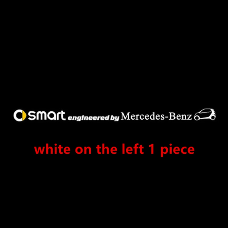 Smart Fortwo 453 451 450 наклейка с логотипом на автомобиль письмо автомобилей вытягивающийся цветок наклейки автомобильные наклейки настенные аксессуары декоративные наклейки - Название цвета: Left door white 1pcs