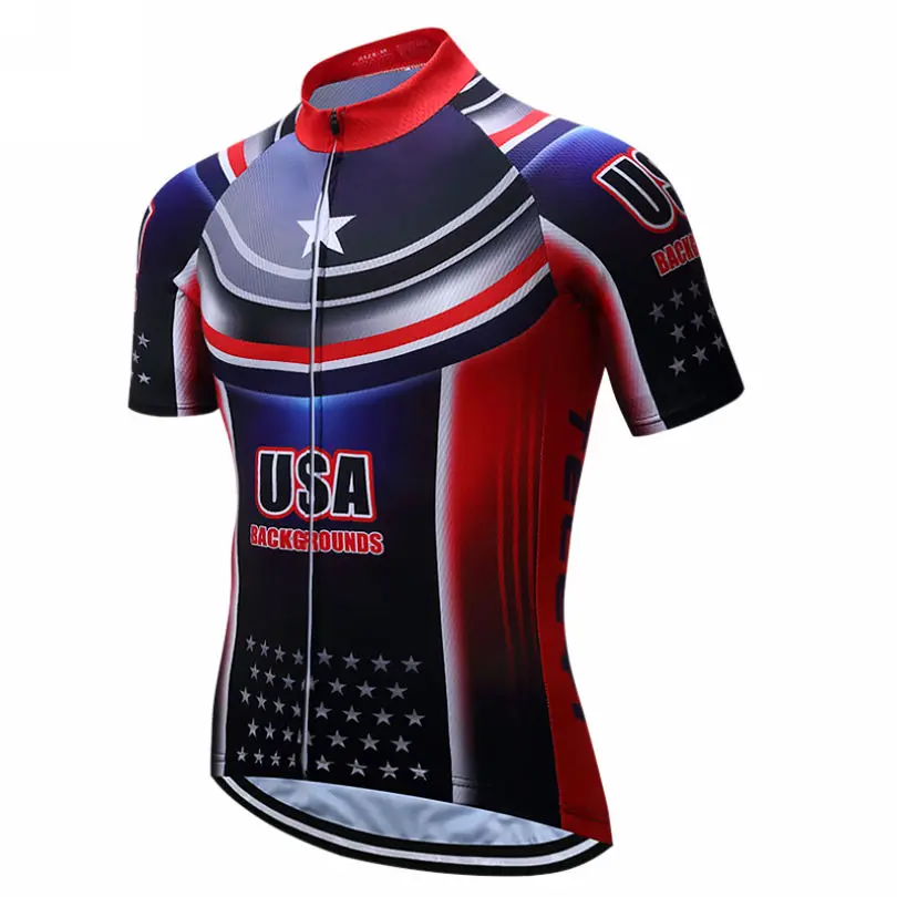 Мужская футболка TELEYI Pro Team USA для велоспорта на открытом воздухе велосипедная с