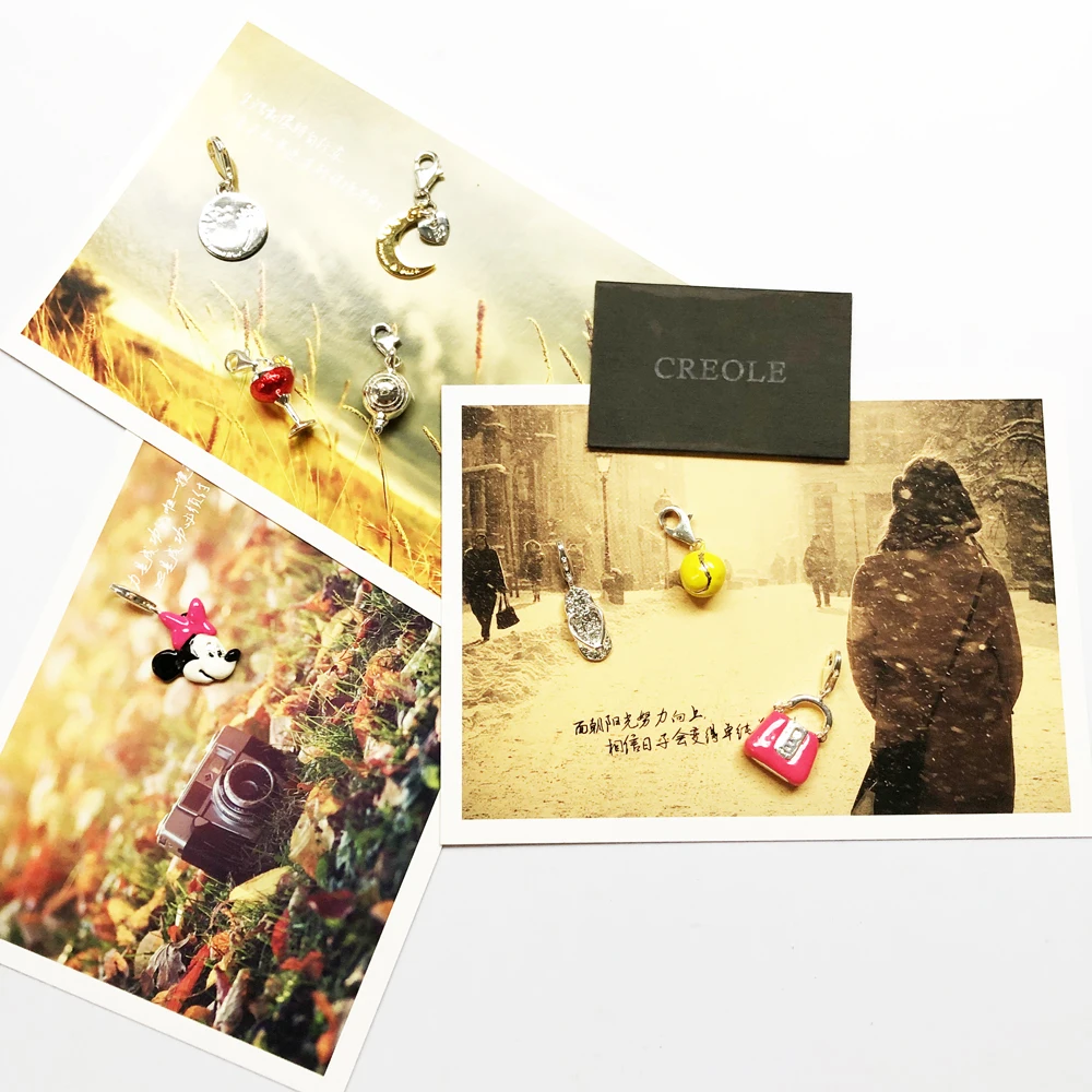 Minnie Cocktail Baseball Bag Flip-flop Teapot Moon Heart Wish Come True Charm Pendant 2019 Jewelry 925 Sterling Silver Gift | Украшения и