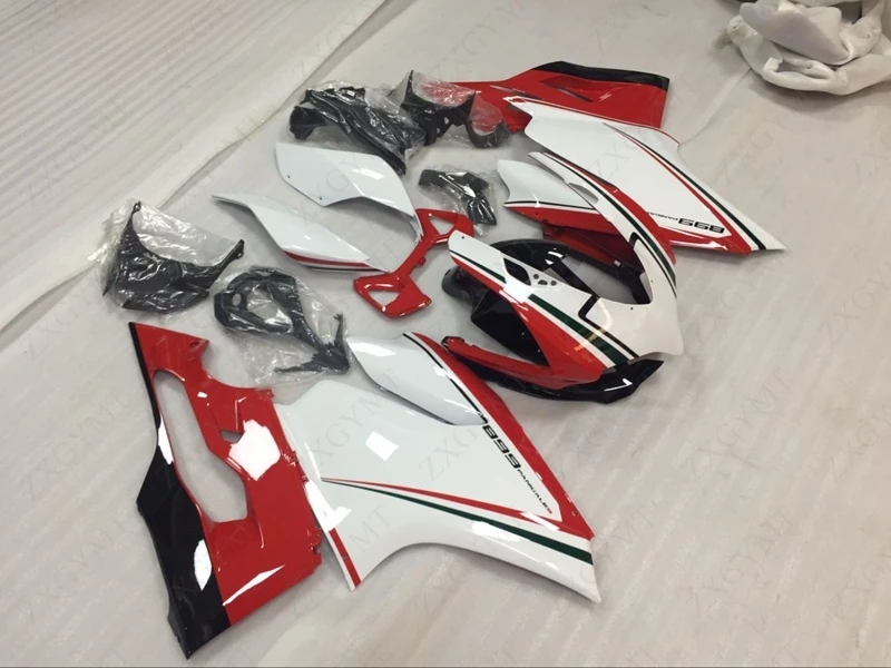 Пластиковые обтекатели для DUCATI 1199 2012 2014 красные белые Обтекатели 889 12 13 комплекты