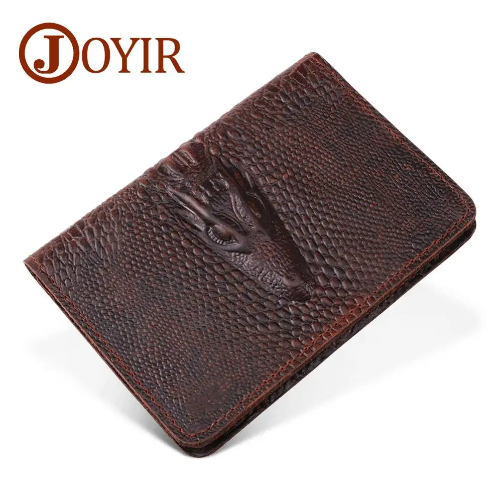 Coffee-2 JOYIR RFID держатели для паспорта с узором «крокодиловая кожа», натуральная кожа, дорожные кошельки для кредитных карт, винтажная визитная карточка, Обложка Porta Pasaporte - Цвет: Coffee-2