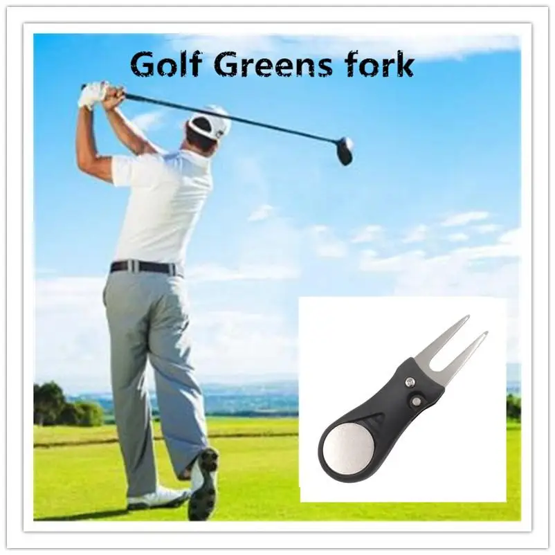 Mounchain 1Piece Steel Golf Divot Repair Switchblade Tool Pitch Pitchfork Accessories Putting Green Fork | Спорт и развлечения