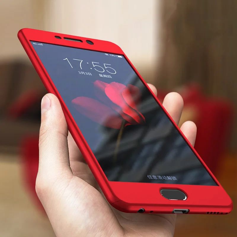 360 ультра тонкий чехол мобильный телефон + закаленное стекло для Meizu 5 &quotM6 Note 6