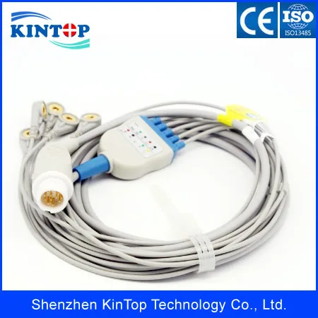 5 шт./лот совместимый с новым Mindray PM 7000 8000 Φ ECG кабель зажимом выводов круглый 12
