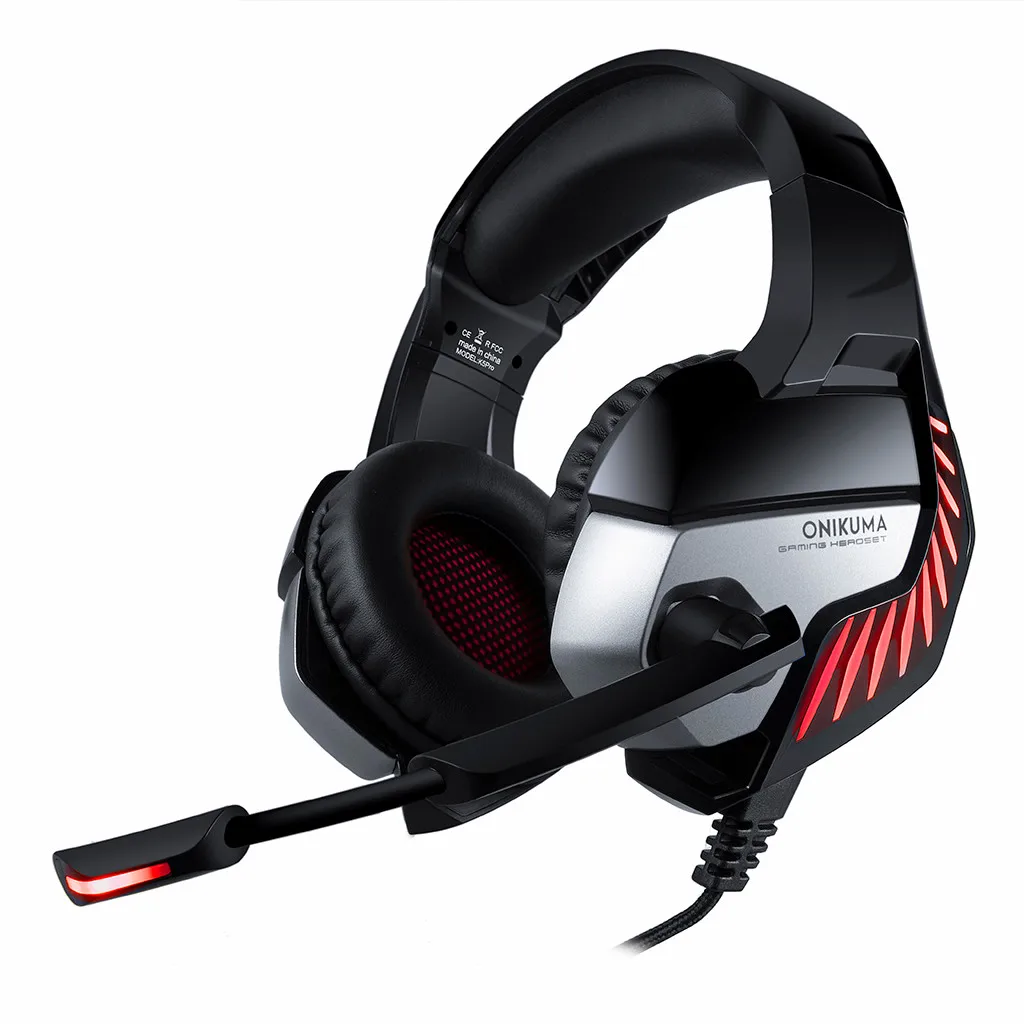 Onikuma K5 Pro Проводные шокирующие басовые Игровые наушники с микрофоном гарнитура