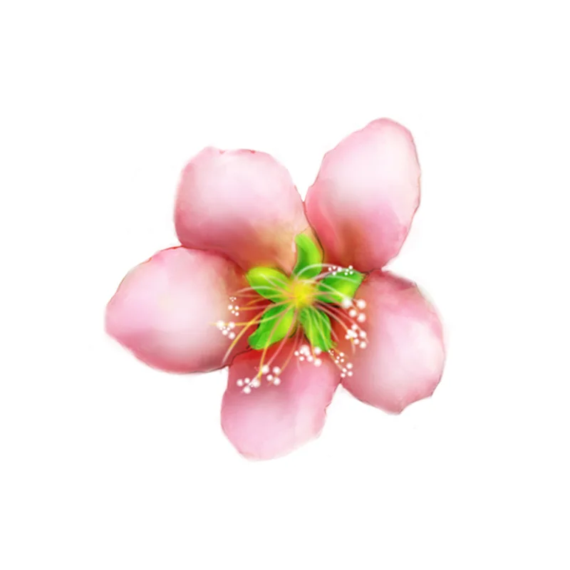 YOJA 21 9*21 7 см один Персик Ручная роспись классические настенные наклейки для