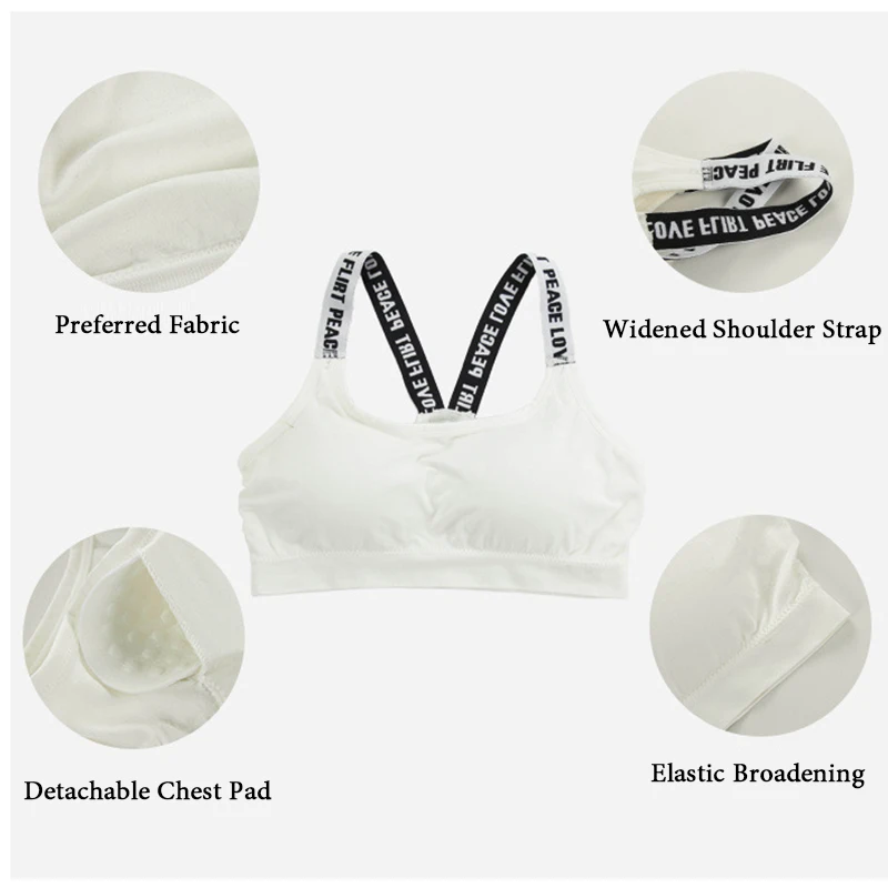 Мода Письмо Слинг спортивный бюстгальтер Фитнес Для женщин работает