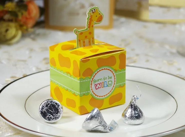 20 шт./лот милый слон/Жираф/тигр/обезьяна животные зоопарк коробка конфет детский