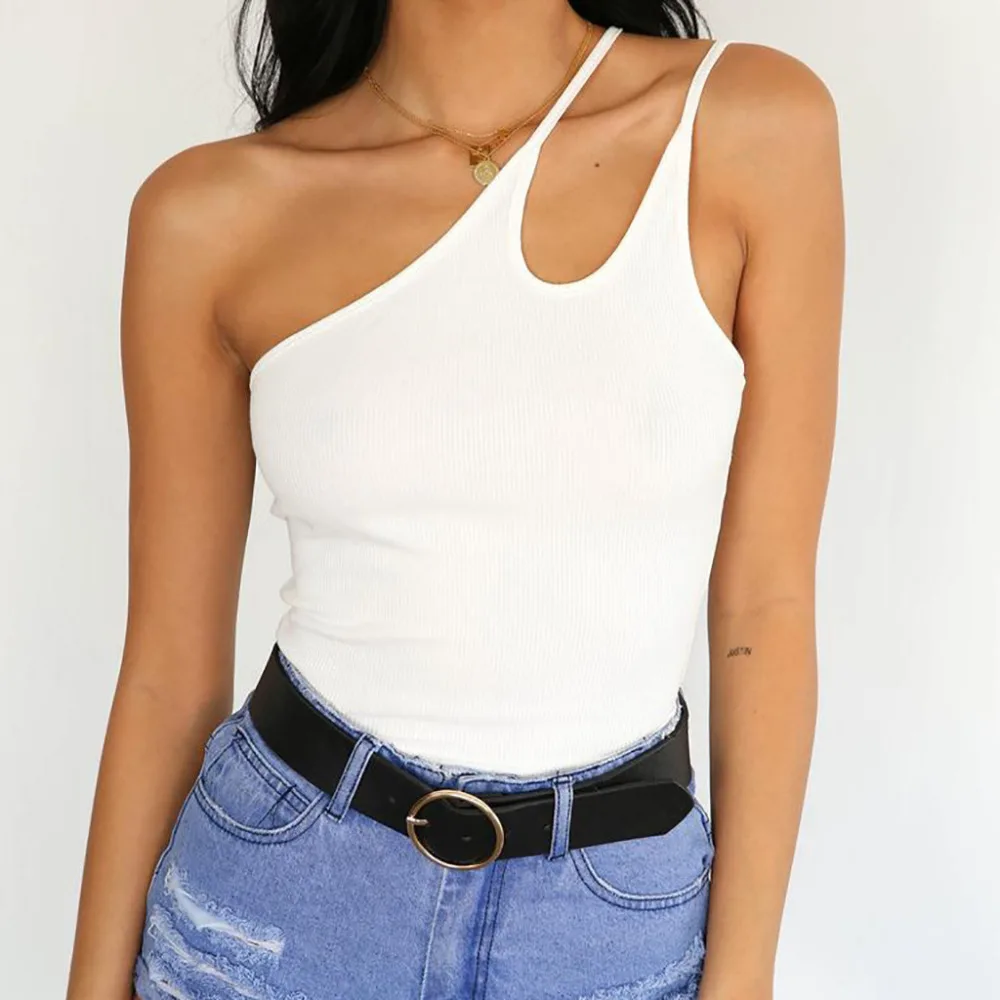 Женский однотонный топ без бретелек облегающий клубный жилет рукавов Топ 2019 |