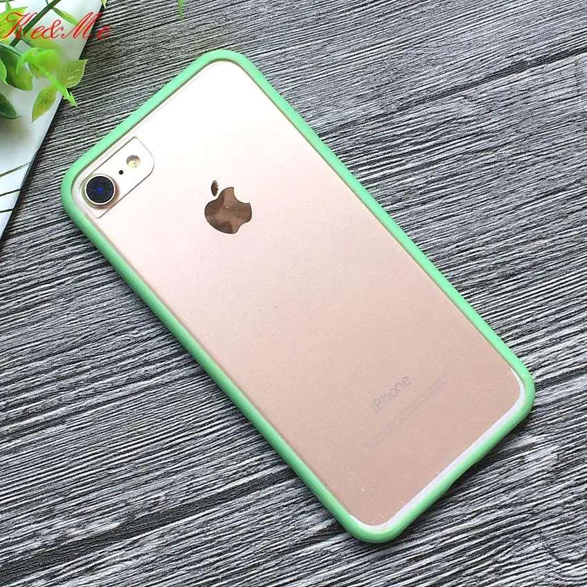 Для iPhone8 Жесткий PC+ мягкий TPU чехол для iPhone 7 8 6s Plus X XS 11Pro чехол для MAX XR чехол s телефон оболочка Мода красочная рамка Прозрачный