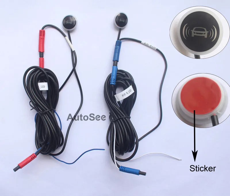 universal LED alarm Автомобильный зеркальный радиолокационный светильник BSD BSM слепое пятно Обнаружение мониторинг 24 ГГц микроволновый датчик параллельная вспомогательная система изменения полосы движения - Название цвета: universal LED alarm