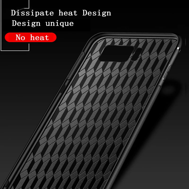 Phone Covers For Samsung Galaxy S8 Plus Note 8 Case Luxury 3D Tempered Glass Anti-knock Business phone cases |