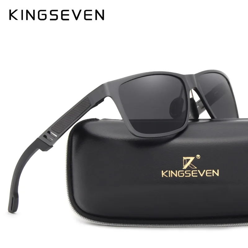 KINGSEVEN, оригинальные поляризованные солнцезащитные очки, брендовые, алюминиево-магниевые, зеркальные, мужские спортивные очки для вождения, очки Oculos De Sol
