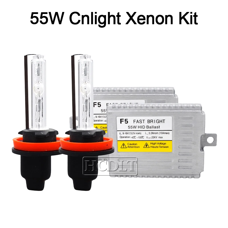 Комплект ксеноновых фар HCDLT 12 В 55 Вт H7 H1 H3 H11 HB3 9005 9006 комплект HID 6000K 4300K 5000K AC F5