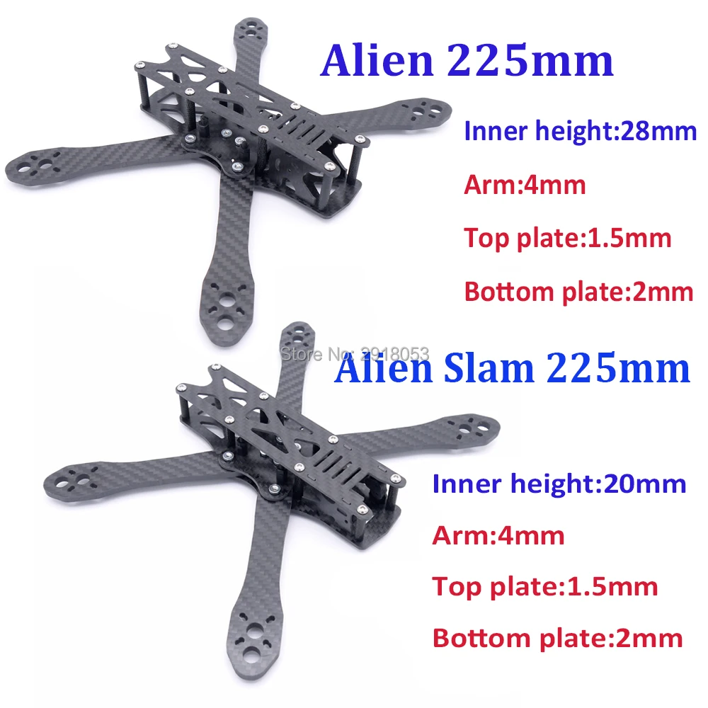 Квадрокоптер Alien Slam 5 &quot5 дюймов 225 мм/Alien мм гоночный мини-Дрон сделай сам комплект
