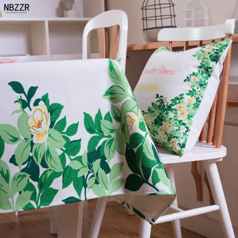 

Высококачественная льняная скатерть NBZZR HD, прямоугольная скатерть с защитой от загрязнений, Настольная скатерть в пасторальном стиле