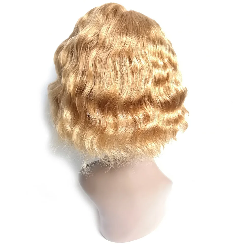 LADYSTAR remy волосы парики Т образной формы кружева Shrot Боб вьющиеся 150% плотность