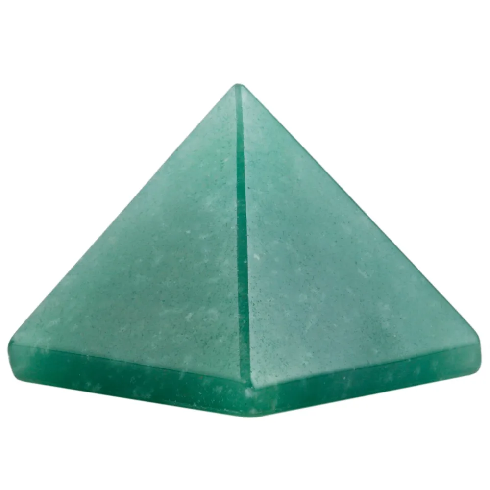 

TUMBEELLUWA Green Aventurine Pyramid Healing Reiki Figurine Decoration Gem Stone