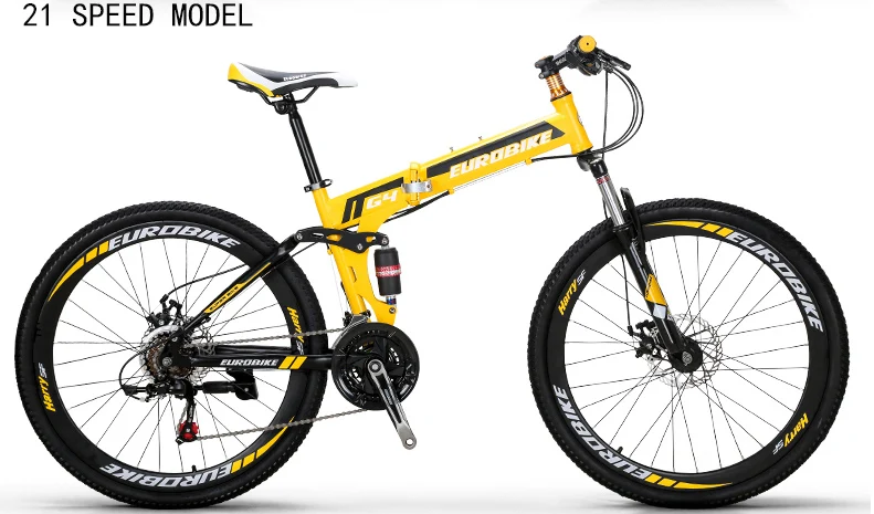Eurobike 26 дюймов складной горный велосипед дисковый тормоз 21 скорость 160 185 Rider