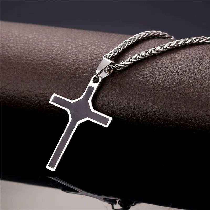 Ожерелья и подвески Collare Cross из нержавеющей стали с эмалью ожерелье Подвеска для