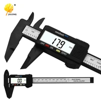 jigong 150mm 6inch lcd digital electronic carbon fiber vernier caliper gauge micrometer free shipping measuring tool