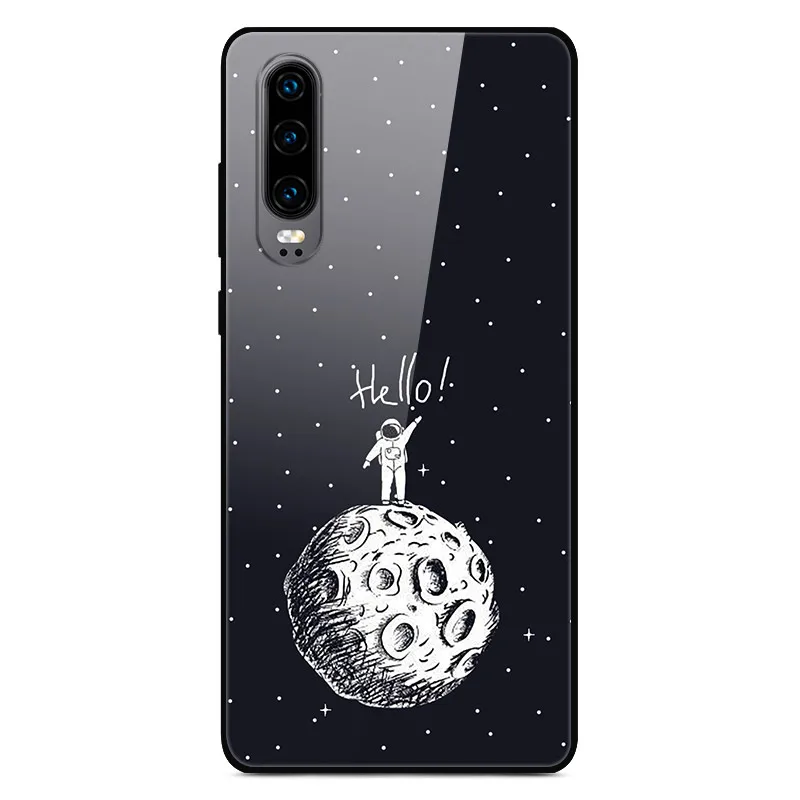 21 Чехол H для huawei P30, жесткий стеклянный чехол для телефона huawei P30 Pro P30Pro, Мягкий бампер, закаленное P 30, пространство для Huawe P30 - Цвет: 21